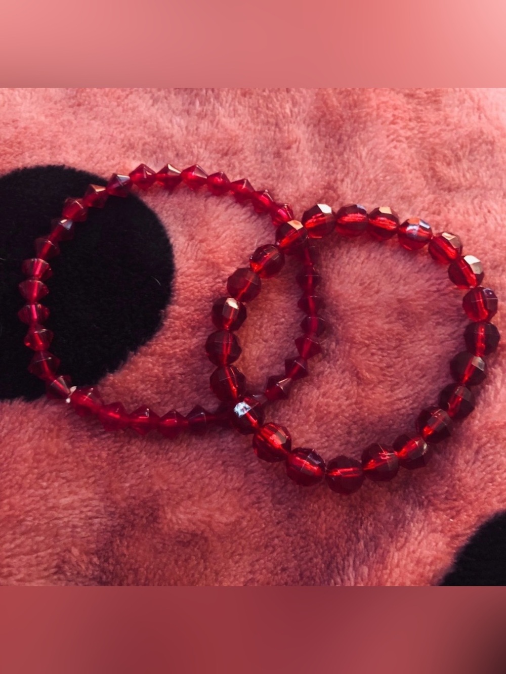 Red Crystal stretch bracelets (comes with two)